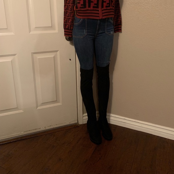 Boots black suede wedge - Picture 2 of 6